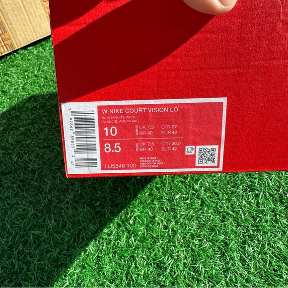 Nike Court Vision Low Triple White - Picture 6 of 12